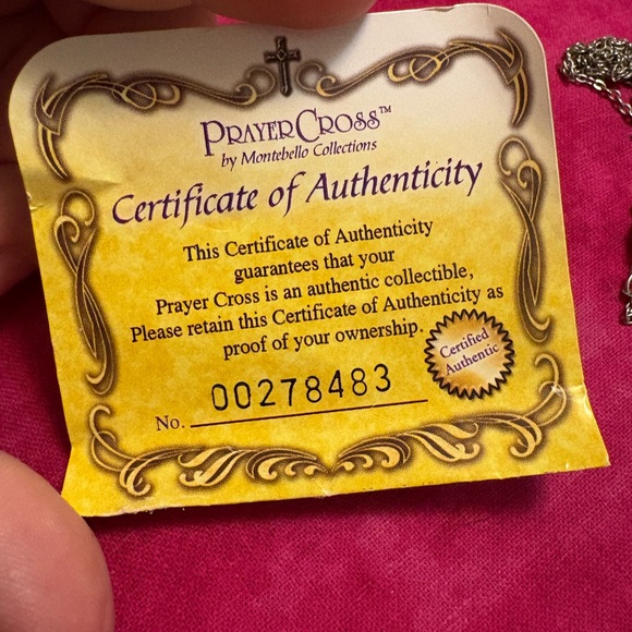 Montebello “Lord’s Prayer” Cross Necklace - Picture 7 of 10